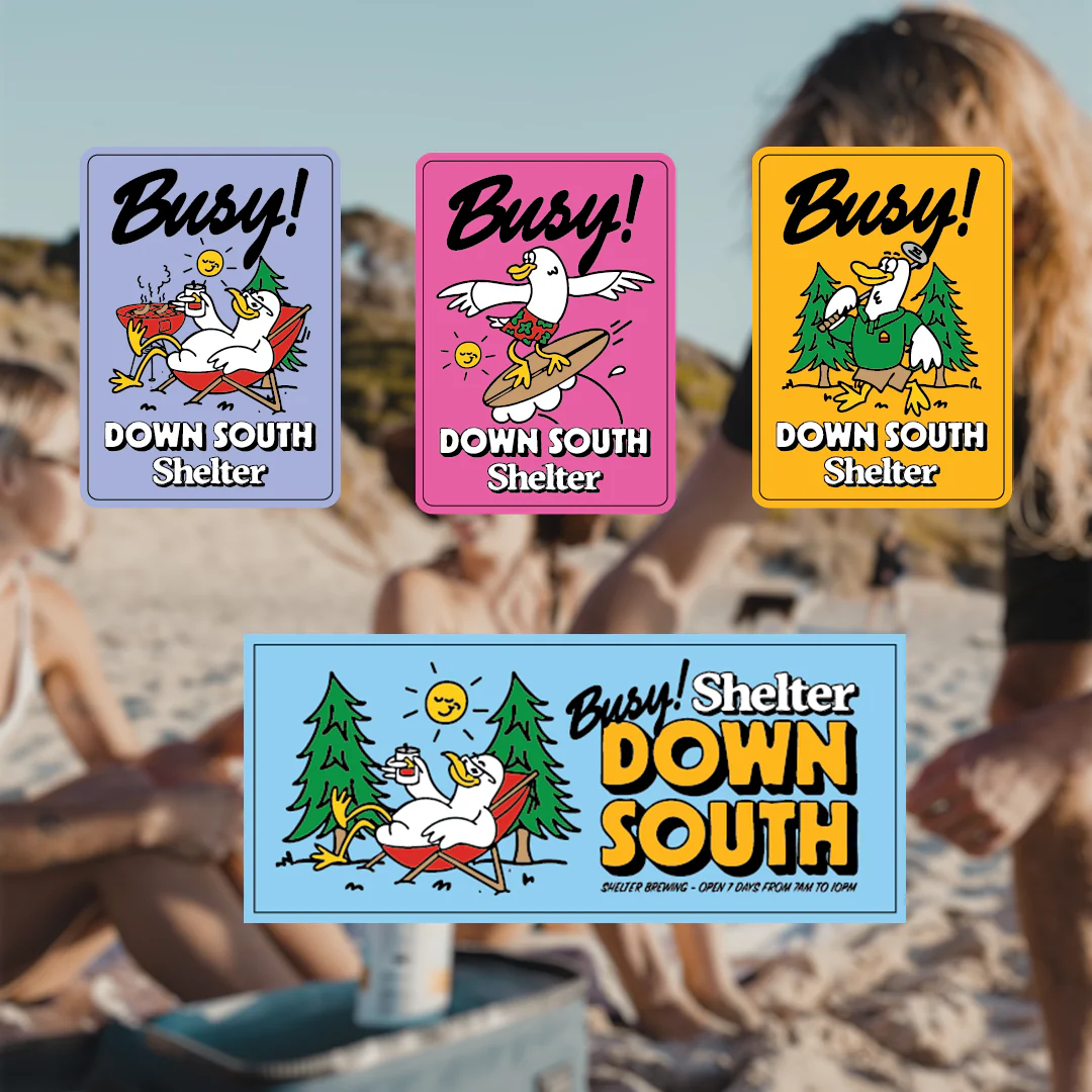 Shelter "Busy Down South" Sticker Pack